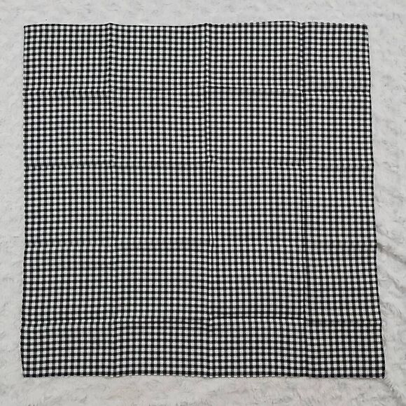 Lemlem Bandana Scarf for body or purse 22.5" Black and White Checkered Pattern - Picture 1 of 3